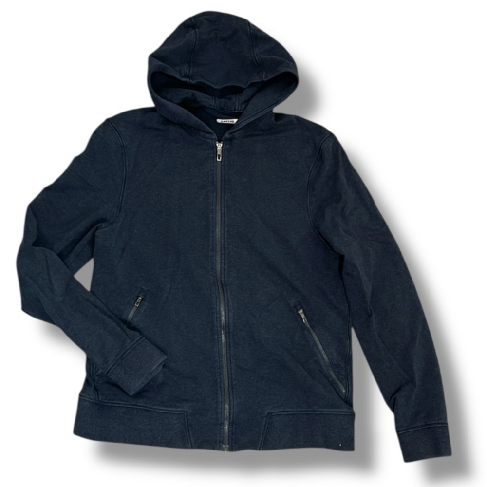 Lululemon Men's Cross Cut Hoodie Size L Navy Blue Full Zip Athletic Sweatshirt